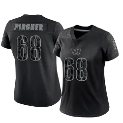 Women's Max Pircher Washington Commanders No.68 Limited Reflective Jersey - Black