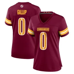 Women's Michael Gallup Washington Commanders No.0 Game Burgundy Jersey