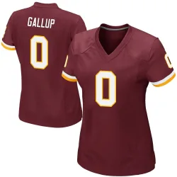 Women's Michael Gallup Washington Commanders No.0 Game Burgundy Team Color Jersey