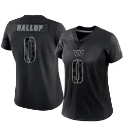 Women's Michael Gallup Washington Commanders No.0 Limited Reflective Jersey - Black
