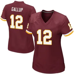 Women's Michael Gallup Washington Commanders No.12 Game Burgundy Team Color Jersey