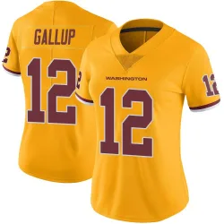 Women's Michael Gallup Washington Commanders No.12 Limited Color Rush Jersey - Gold