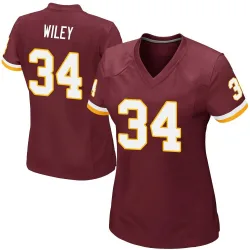 Women's Michael Wiley Washington Commanders No.34 Game Burgundy Team Color Jersey