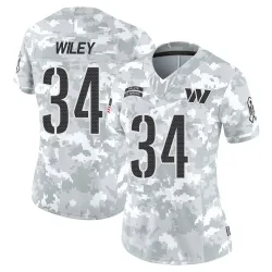 Women's Michael Wiley Washington Commanders No.34 Limited 2024 Salute to Service Jersey - Arctic Camo
