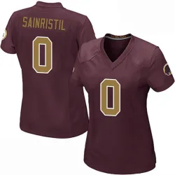 Women's Mike Sainristil Washington Commanders No.0 Game Burgundy Alternate Jersey