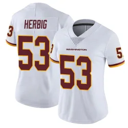 Women's Nate Herbig Washington Commanders No.53 Limited Vapor Untouchable Jersey - White
