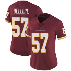 Women's Nick Bellore Washington Commanders No.57 Limited Burgundy Team Color Vapor Untouchable Jersey