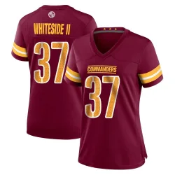 Women's Nick Whiteside II Washington Commanders No.37 Game Burgundy Jersey
