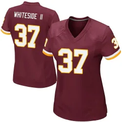 Women's Nick Whiteside II Washington Commanders No.37 Game Burgundy Team Color Jersey