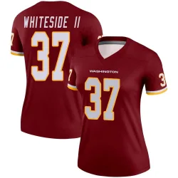Women's Nick Whiteside II Washington Commanders No.37 Legend Burgundy Jersey