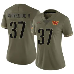 Women's Nick Whiteside II Washington Commanders No.37 Limited 2022 Salute To Service Jersey - Olive