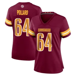 Women's Norell Pollard Washington Commanders No.64 Game Burgundy Jersey