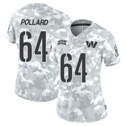 Women's Norell Pollard Washington Commanders No.64 Limited 2024 Salute to Service Jersey - Arctic Camo