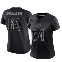 Women's Norell Pollard Washington Commanders No.64 Limited Reflective Jersey - Black