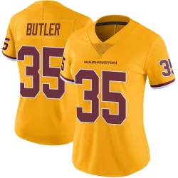 Women's Percy Butler Washington Commanders No.35 Limited Color Rush Jersey - Gold