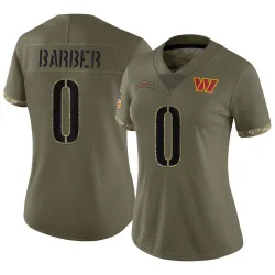 Women's Ricky Barber Washington Commanders No.0 Limited 2022 Salute To Service Jersey - Olive