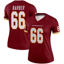 Women's Ricky Barber Washington Commanders No.66 Legend Burgundy Jersey