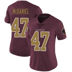Women's Robert McDaniel Washington Commanders No.47 Limited Burgundy Alternate Vapor Untouchable Jersey