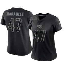 Women's Robert McDaniel Washington Commanders No.47 Limited Reflective Jersey - Black