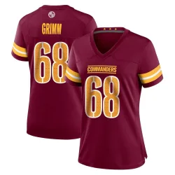 Women's Russ Grimm Washington Commanders No.68 Game Burgundy Jersey