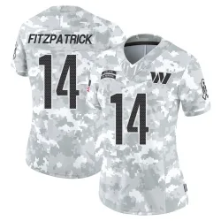 Women's Ryan Fitzpatrick Washington Commanders No.14 Limited 2024 Salute to Service Jersey - Arctic Camo