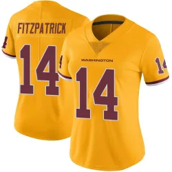 Women's Ryan Fitzpatrick Washington Commanders No.14 Limited Color Rush Jersey - Gold