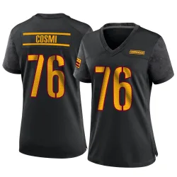 Women's Sam Cosmi Washington Commanders No.76 Game Alternate Jersey - Black