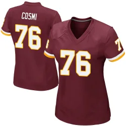 Women's Sam Cosmi Washington Commanders No.76 Game Burgundy Team Color Jersey