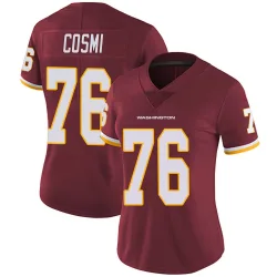 Women's Sam Cosmi Washington Commanders No.76 Limited Burgundy Team Color Vapor Untouchable Jersey