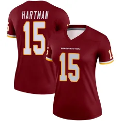 Women's Sam Hartman Washington Commanders No.15 Legend Burgundy Jersey