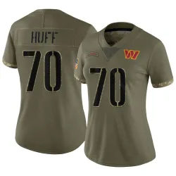 Women's Sam Huff Washington Commanders No.70 Limited 2022 Salute To Service Jersey - Olive