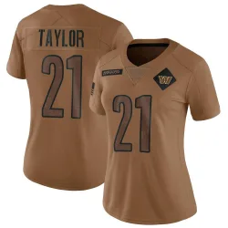 Women's Sean Taylor Washington Commanders No.21 Limited 2023 Salute To Service Jersey - Brown