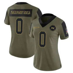 Women's T.J. Maguranyanga Washington Commanders No.0 Limited 2021 Salute To Service Jersey - Olive