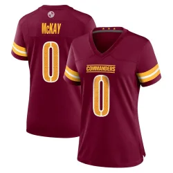 Women's Timothy McKay Washington Commanders No.0 Game Burgundy Jersey