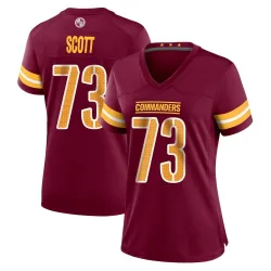 Women's Trent Scott Washington Commanders No.73 Game Burgundy Jersey