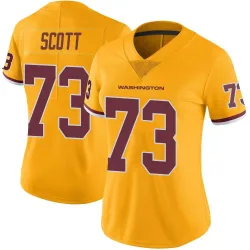 Women's Trent Scott Washington Commanders No.73 Limited Color Rush Jersey - Gold