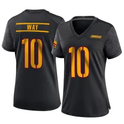 Women's Tress Way Washington Commanders No.10 Game Alternate Jersey - Black