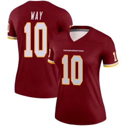 Women's Tress Way Washington Commanders No.10 Legend Burgundy Jersey
