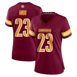 Women's Trey Amos Washington Commanders No.23 Game Burgundy Jersey