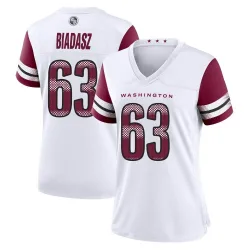 Women's Tyler Biadasz Washington Commanders No.63 Game Jersey - White
