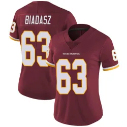 Women's Tyler Biadasz Washington Commanders No.63 Limited Burgundy Team Color Vapor Untouchable Jersey