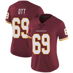 Women's Tyler Ott Washington Commanders No.69 Limited Burgundy Team Color Vapor Untouchable Jersey