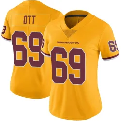 Women's Tyler Ott Washington Commanders No.69 Limited Color Rush Jersey - Gold