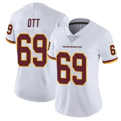 Women's Tyler Ott Washington Commanders No.69 Limited Vapor Untouchable Jersey - White