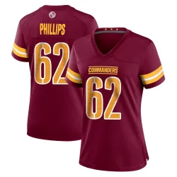 Women's Tyre Phillips Washington Commanders No.62 Game Burgundy Jersey