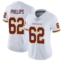 Women's Tyre Phillips Washington Commanders No.62 Limited Vapor Untouchable Jersey - White