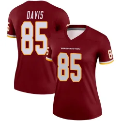 Women's Vernon Davis Washington Commanders No.85 Legend Burgundy Jersey