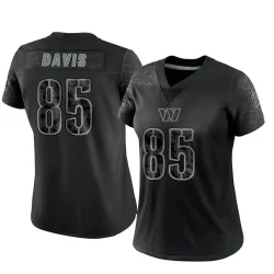 Women's Vernon Davis Washington Commanders No.85 Limited Reflective Jersey - Black