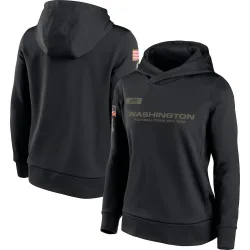 Women's Washington Commanders No. 2020 Salute to Service Performance Pullover Hoodie - Black