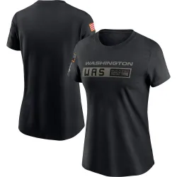 Women's Washington Commanders No. 2020 Salute To Service Performance T-Shirt - Black